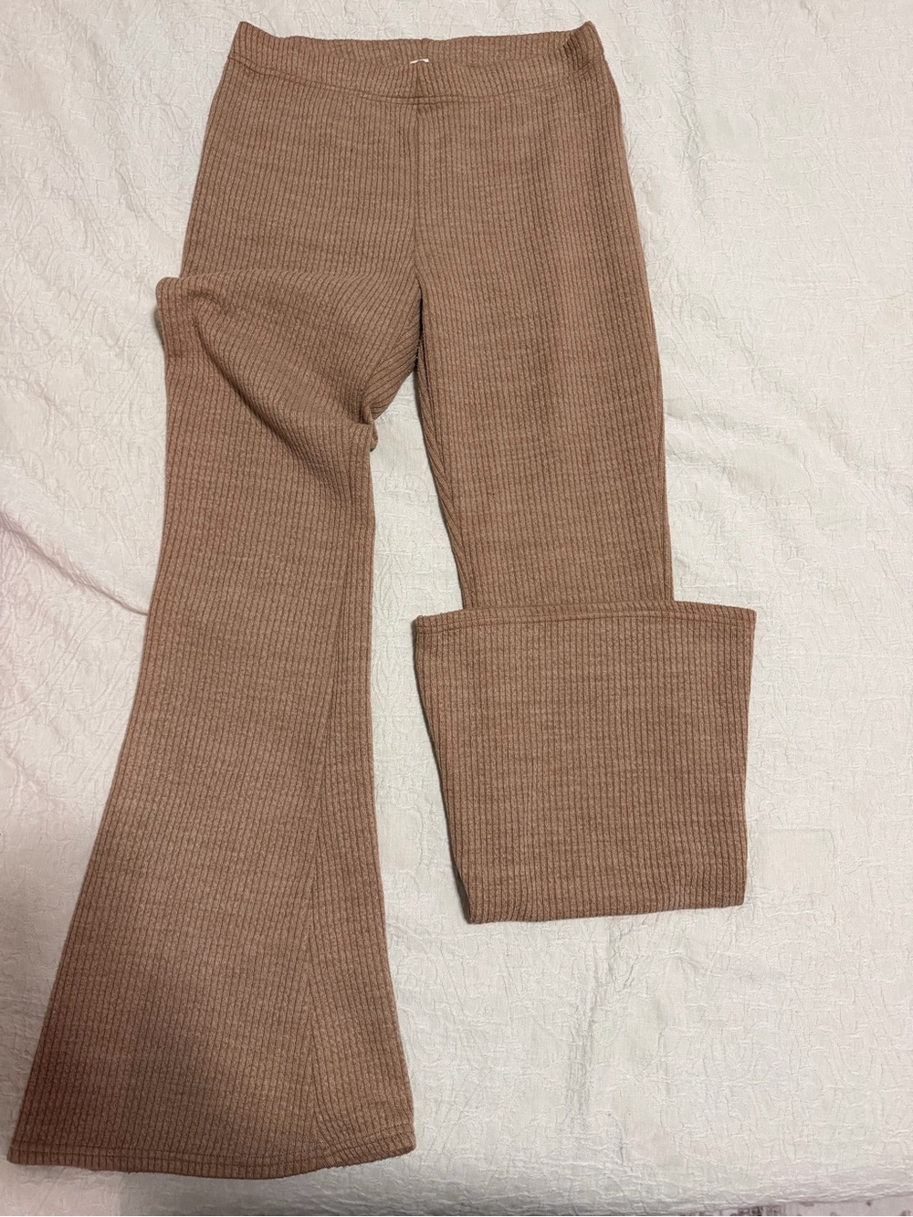 American Eagle Outfitters Ribbed Flare Pants - Brown